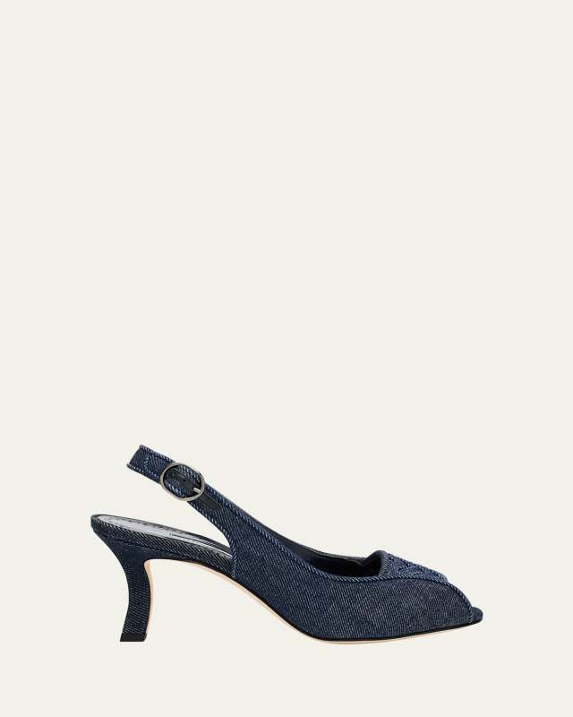 Lonike Denim Slingback Sandals